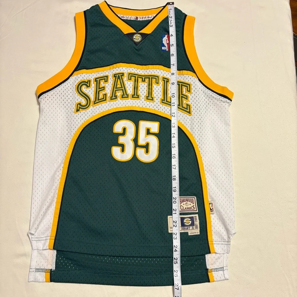 Kevin Durant Seattle Super Sonics “Hardwood Classics” throwback jersey kids M - Picture 8 of 10